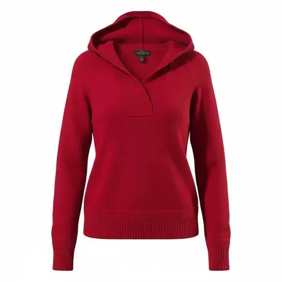 Lauren Ralph Lauren Jeans Co Hooded Sweater Size Large Preppy - Picture 2 of 10